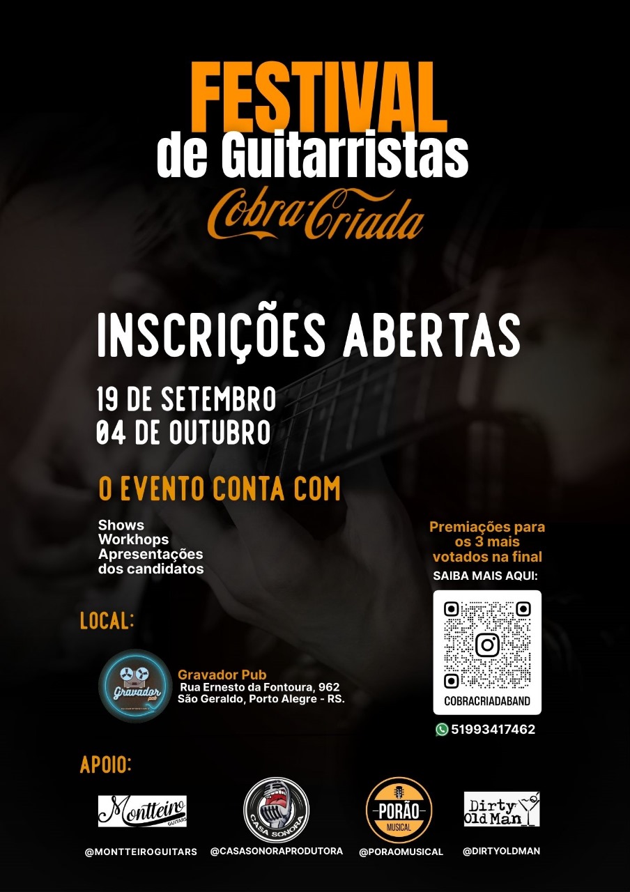 Leia mais sobre o artigo Bem-vindo(a) ao Festival de Guitarristas Cobra Criada!